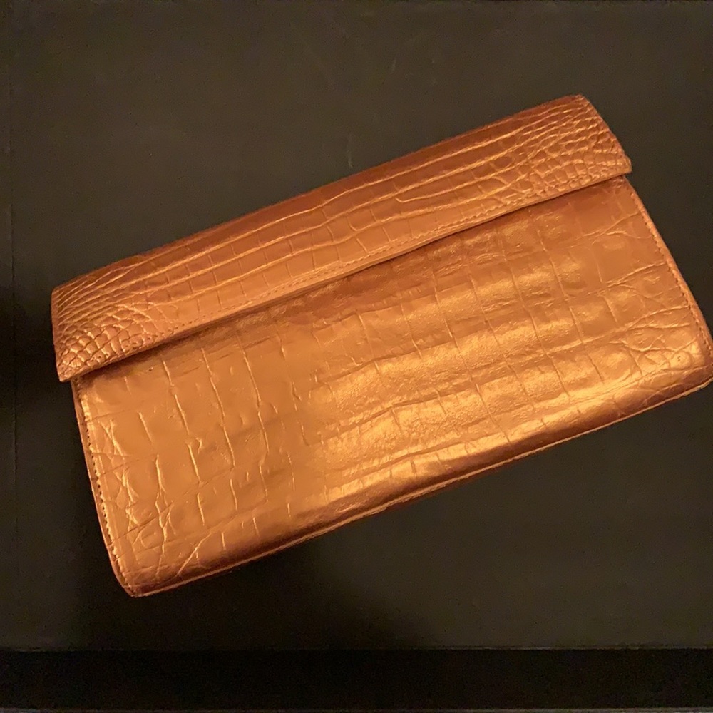 Nancy Gonzalez Authentic Gold Matte Clutch